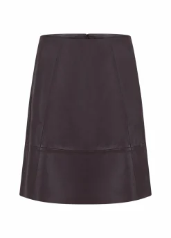 A-Line Leather Skirt