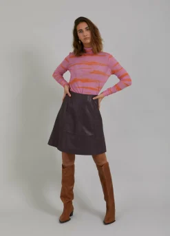 A-Line Leather Skirt