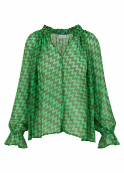 Blouse In Zig Zag Print