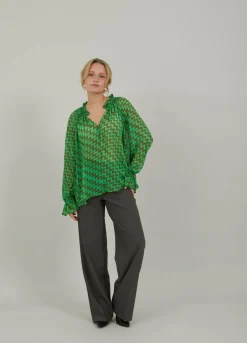 Blouse In Zig Zag Print