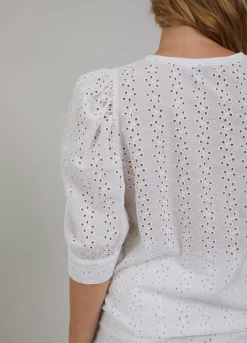 Cc Heart Amy Top W. Broderie Anglaise