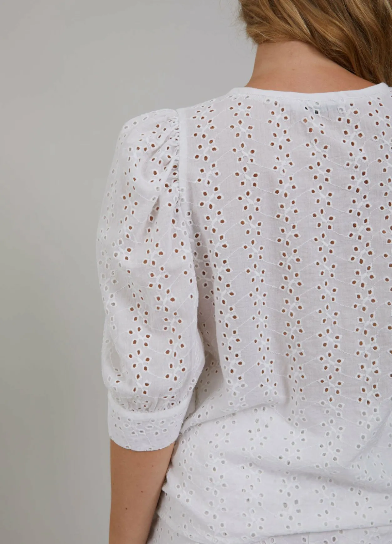 Cc Heart Amy Top W. Broderie Anglaise