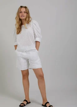 Cc Heart Amy Top W. Broderie Anglaise