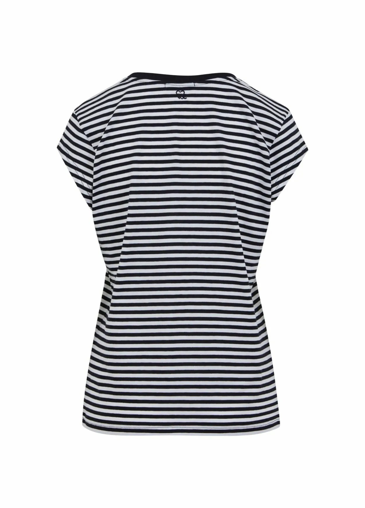 Cc Heart Basic V-Neck T-Shirt Striped