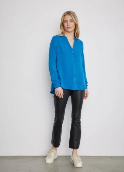Cc Heart Cropped Leather Leggings