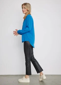 Cc Heart Cropped Leather Leggings