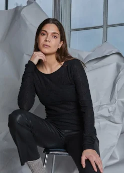 Cc Heart Cropped Leather Leggings