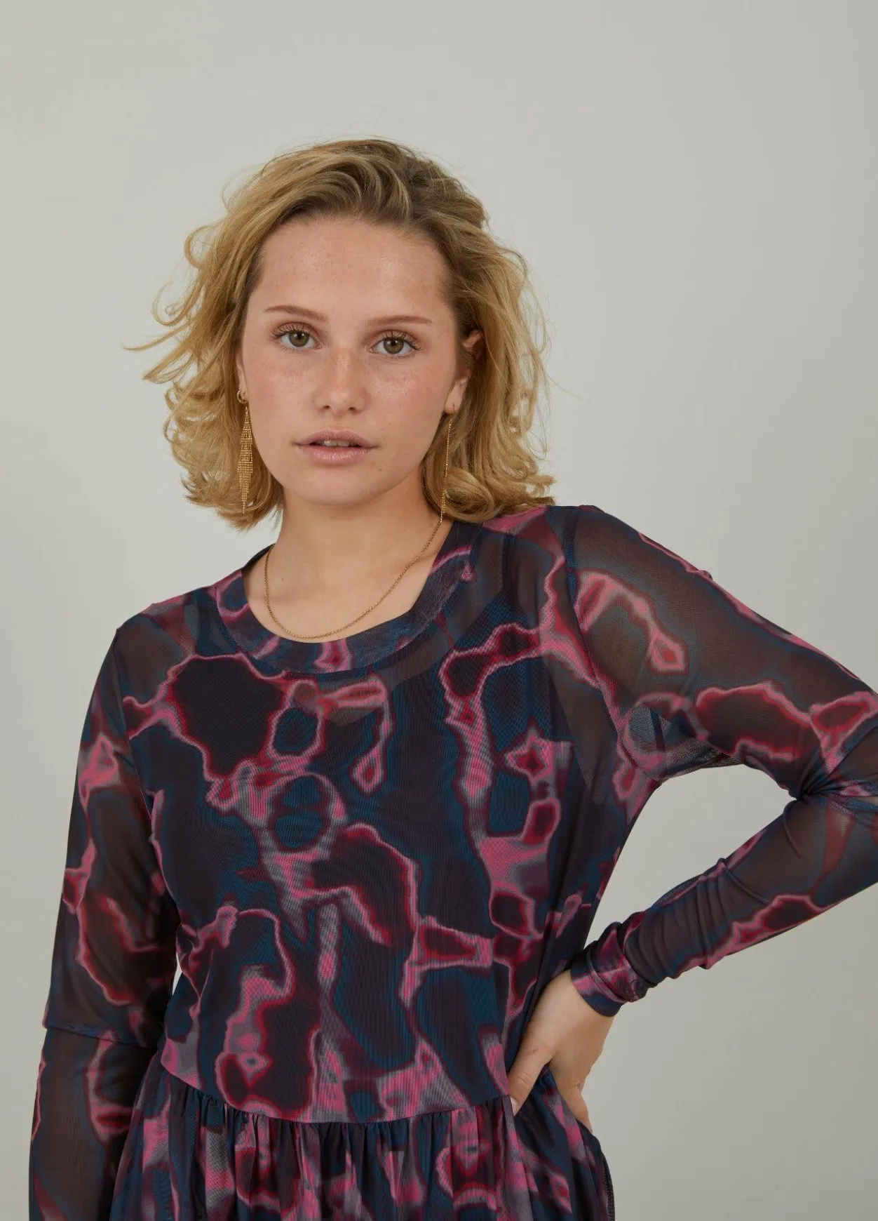 Cc Heart Eve Mesh Dress Print