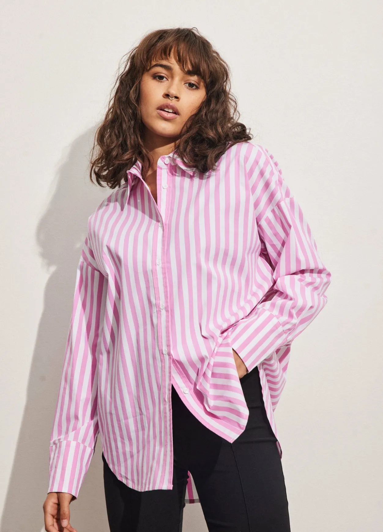Cc Heart Harper Oversized Shirt W. Stripes