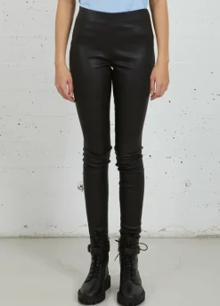 Cc Heart Leather Leggings