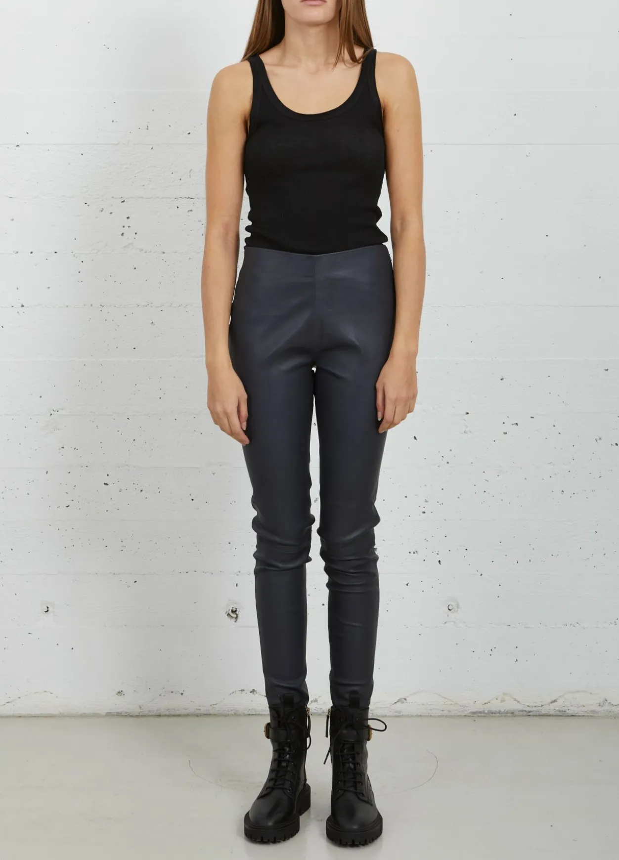 Cc Heart Leather Leggings