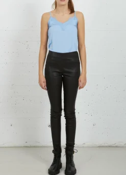 Cc Heart Leather Leggings