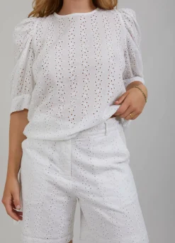 Cc Heart Lena Shorts W. Broderie Anglaise