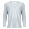 Cc Heart Long Sleeve V-Neck T-Shirt