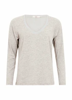 Cc Heart Long Sleeve V-Neck T-Shirt