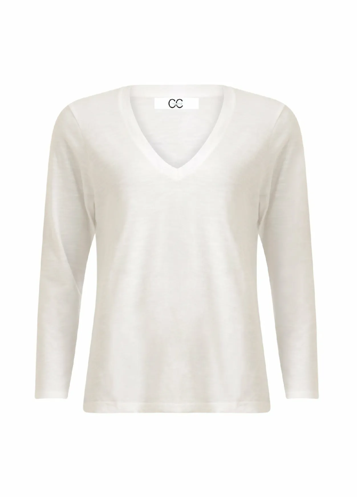 Cc Heart Long Sleeve V-Neck T-Shirt