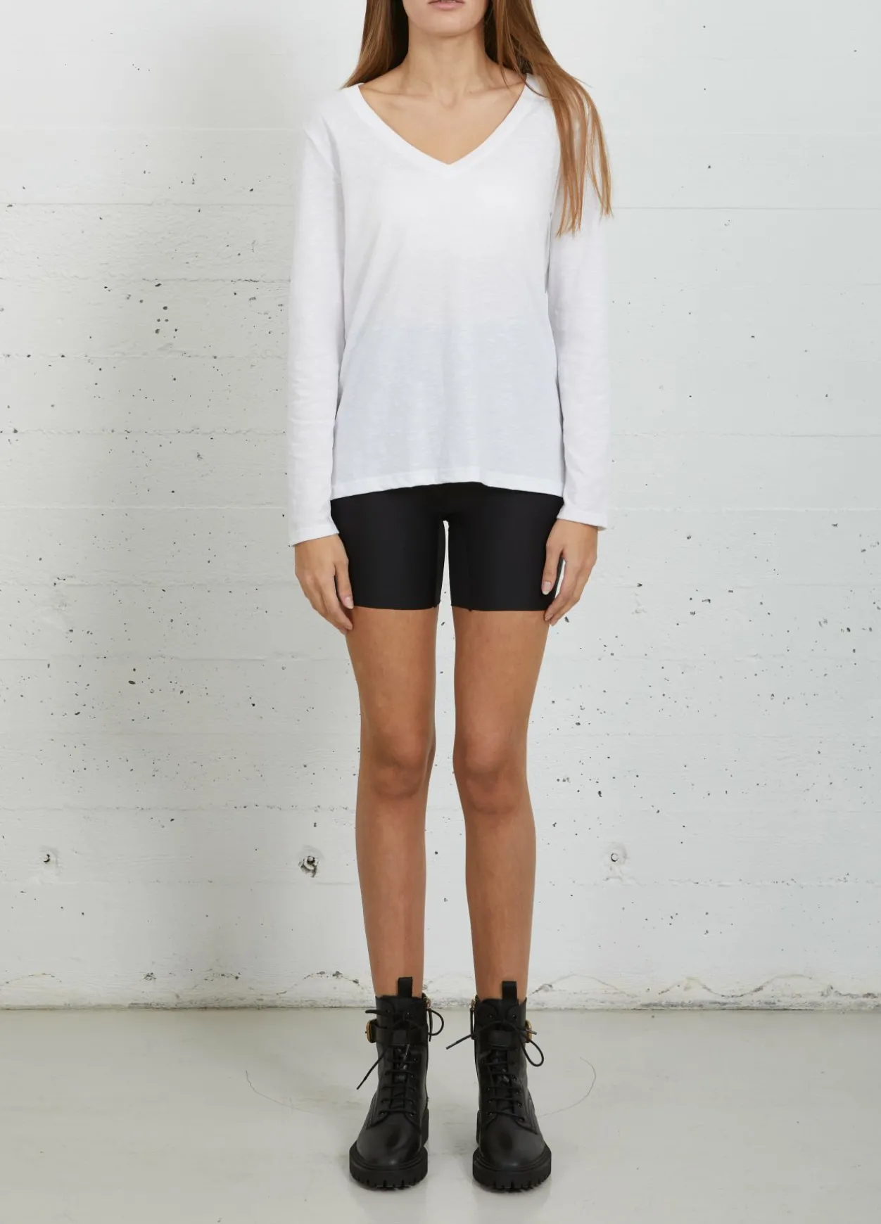 Cc Heart Long Sleeve V-Neck T-Shirt
