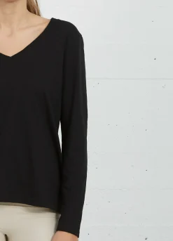 Cc Heart Long Sleeve V-Neck T-Shirt