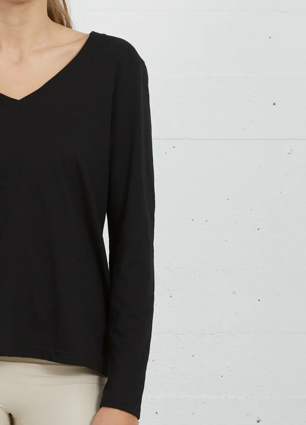Cc Heart Long Sleeve V-Neck T-Shirt