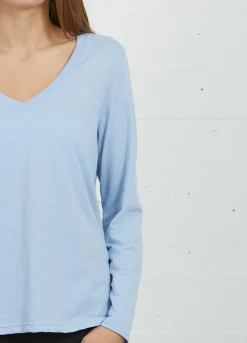 Cc Heart Long Sleeve V-Neck T-Shirt