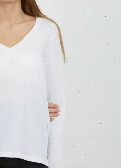 Cc Heart Long Sleeve V-Neck T-Shirt
