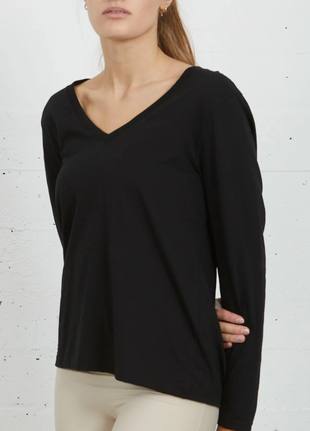 Cc Heart Long Sleeve V-Neck T-Shirt