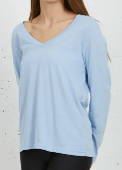 Cc Heart Long Sleeve V-Neck T-Shirt
