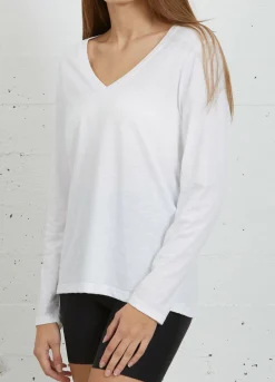 Cc Heart Long Sleeve V-Neck T-Shirt