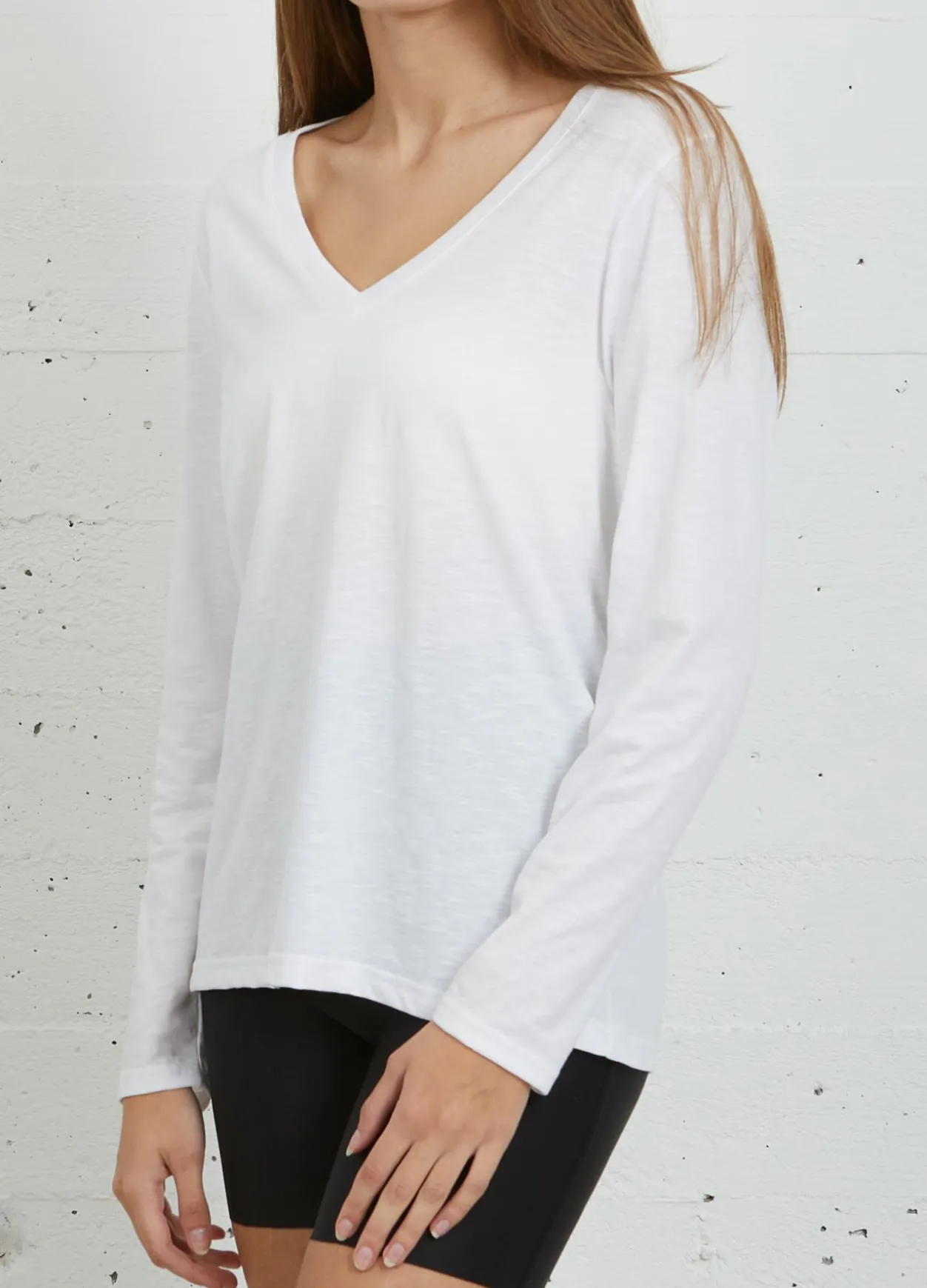 Cc Heart Long Sleeve V-Neck T-Shirt