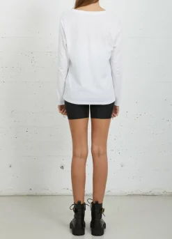 Cc Heart Long Sleeve V-Neck T-Shirt