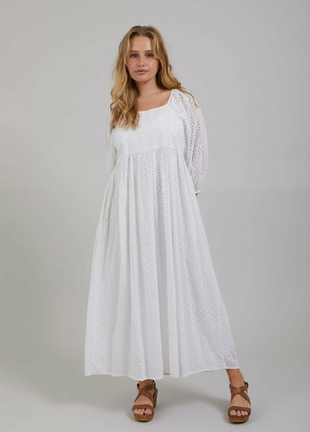 Cc Heart Nora Dress W. Broderie Anglaise
