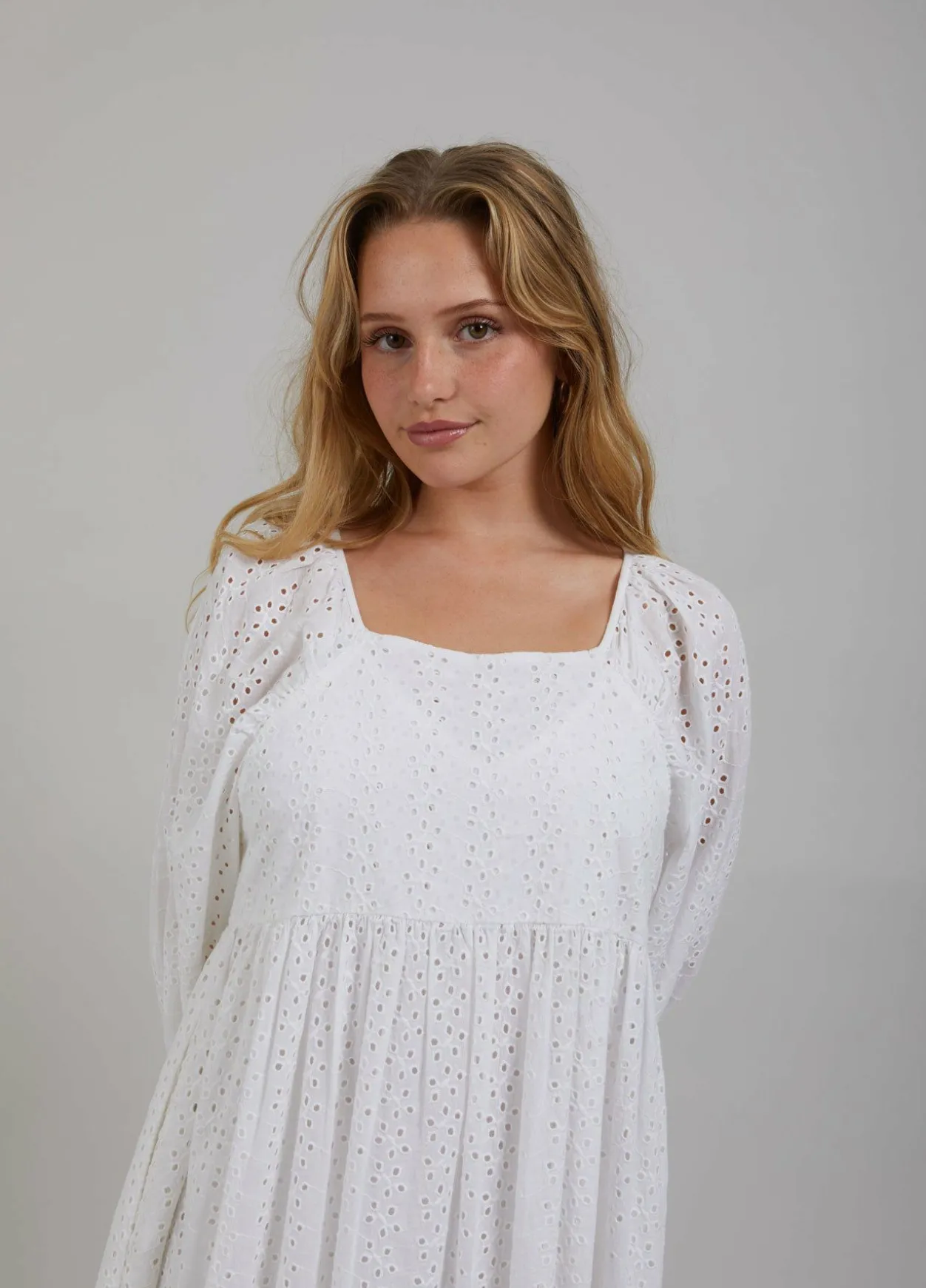 Cc Heart Nora Dress W. Broderie Anglaise