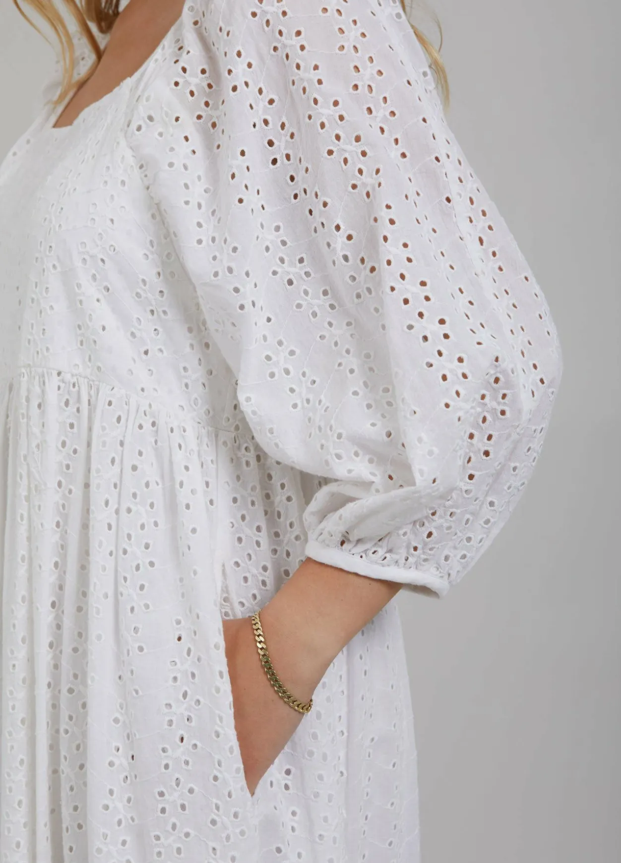 Cc Heart Nora Dress W. Broderie Anglaise