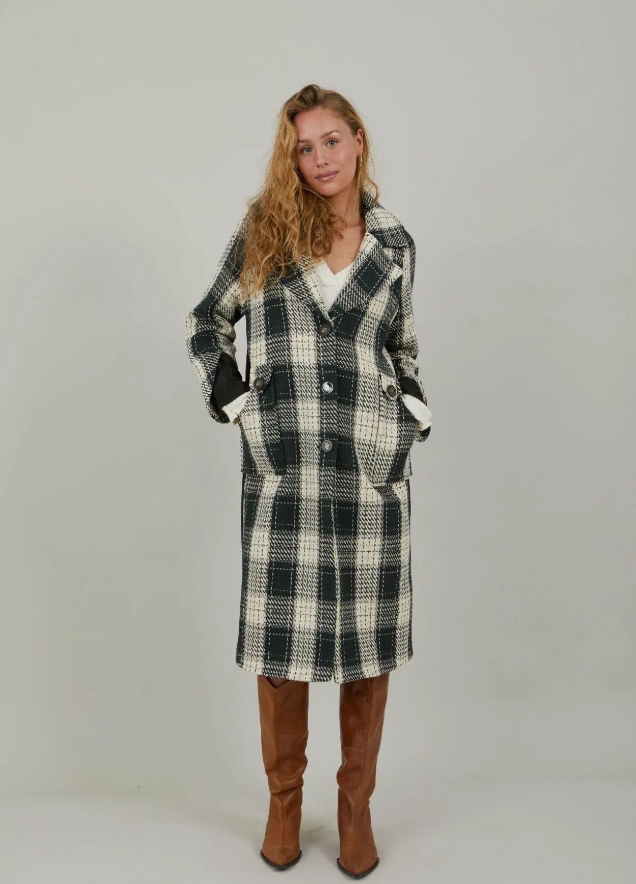 Check Mix Coat
