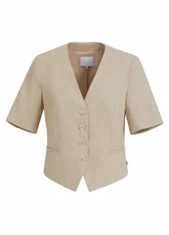 Cropped Blazer W. Short Sleeves
