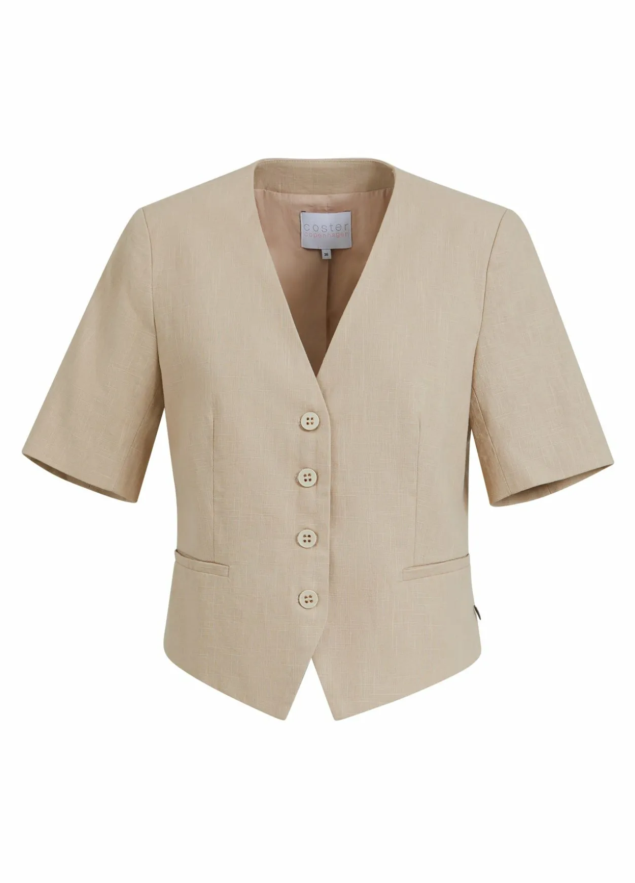 Cropped Blazer W. Short Sleeves