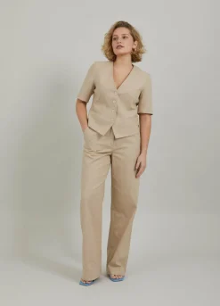Cropped Blazer W. Short Sleeves