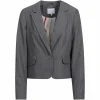 Cropped Pinstripe Blazer