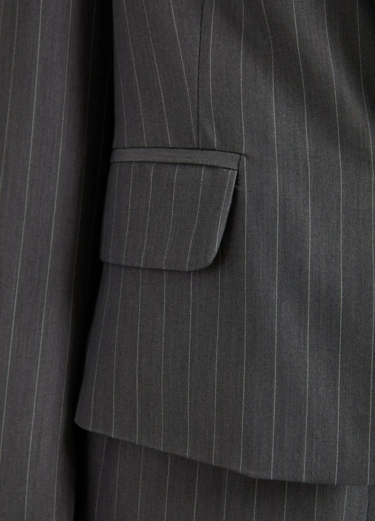 Cropped Pinstripe Blazer