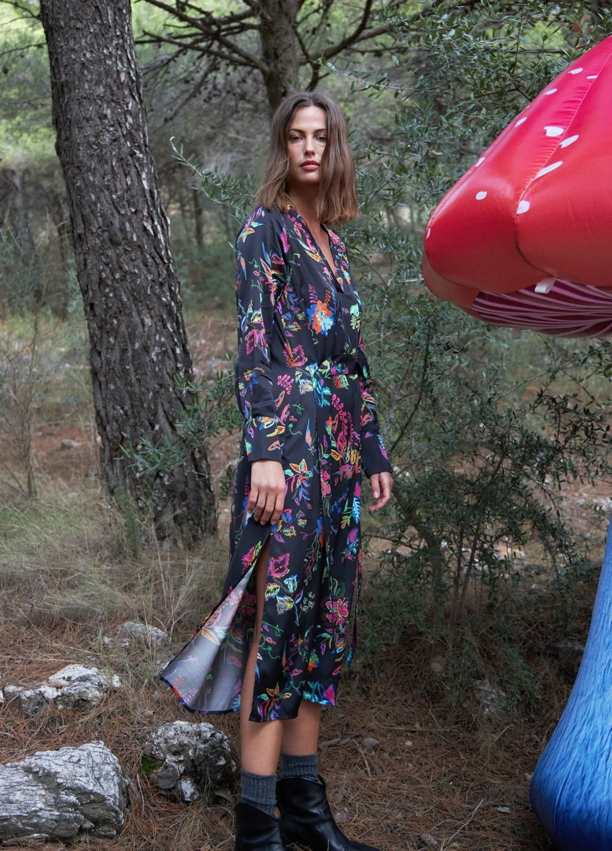 Dress In Glow Print