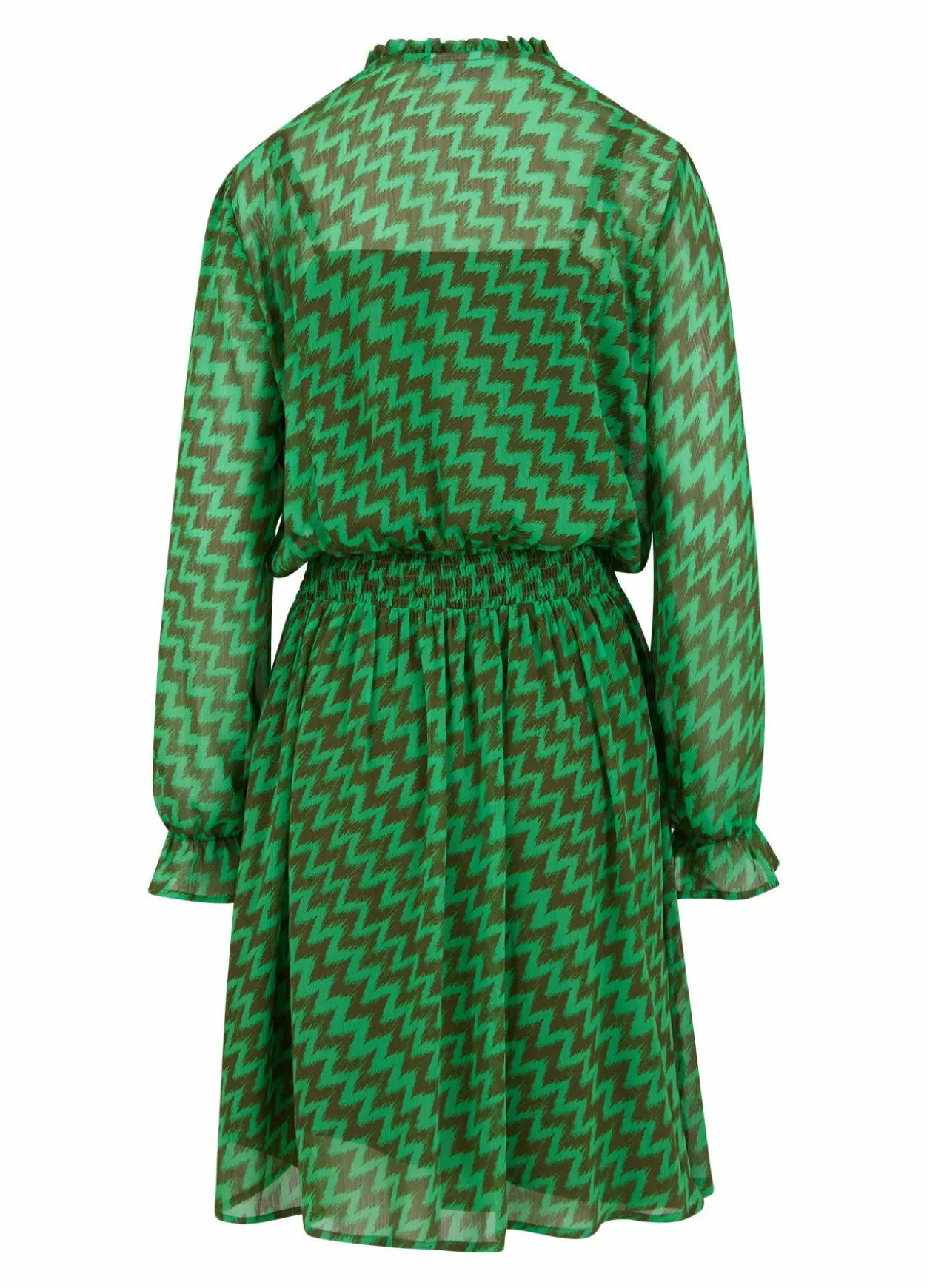 Dress In Zig Zag Ikat Print