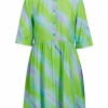 Dress W. Faded Stripe Print