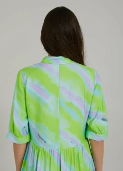Dress W. Faded Stripe Print