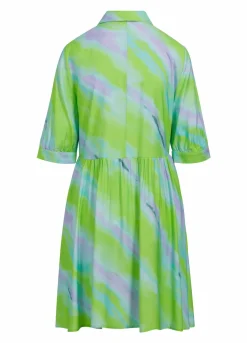 Dress W. Faded Stripe Print