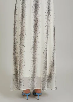 Dress W. Stripe Splash Print