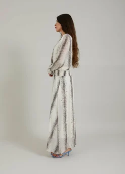 Dress W. Stripe Splash Print