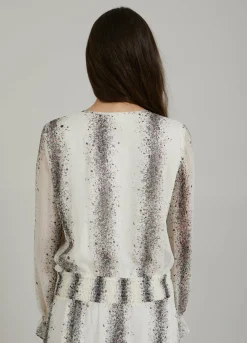 Dress W. Stripe Splash Print
