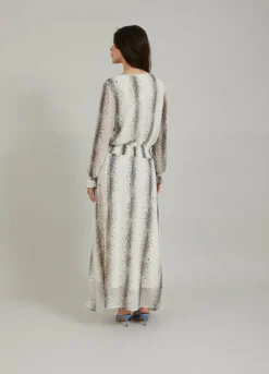 Dress W. Stripe Splash Print
