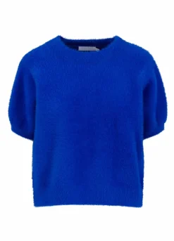 Fluffy Knit With Short Sleeves