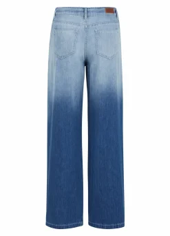 Jeans With Wide Legs And Press Fold